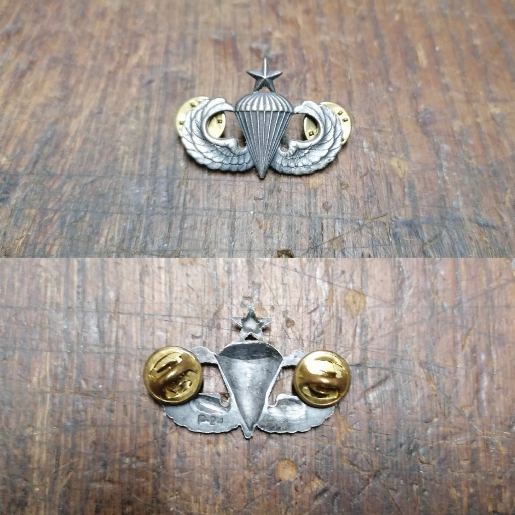 Brevet militaire parachutiste US Américain WW2 Corée, Envoi, Armée de l'air, Emblème ou Badge