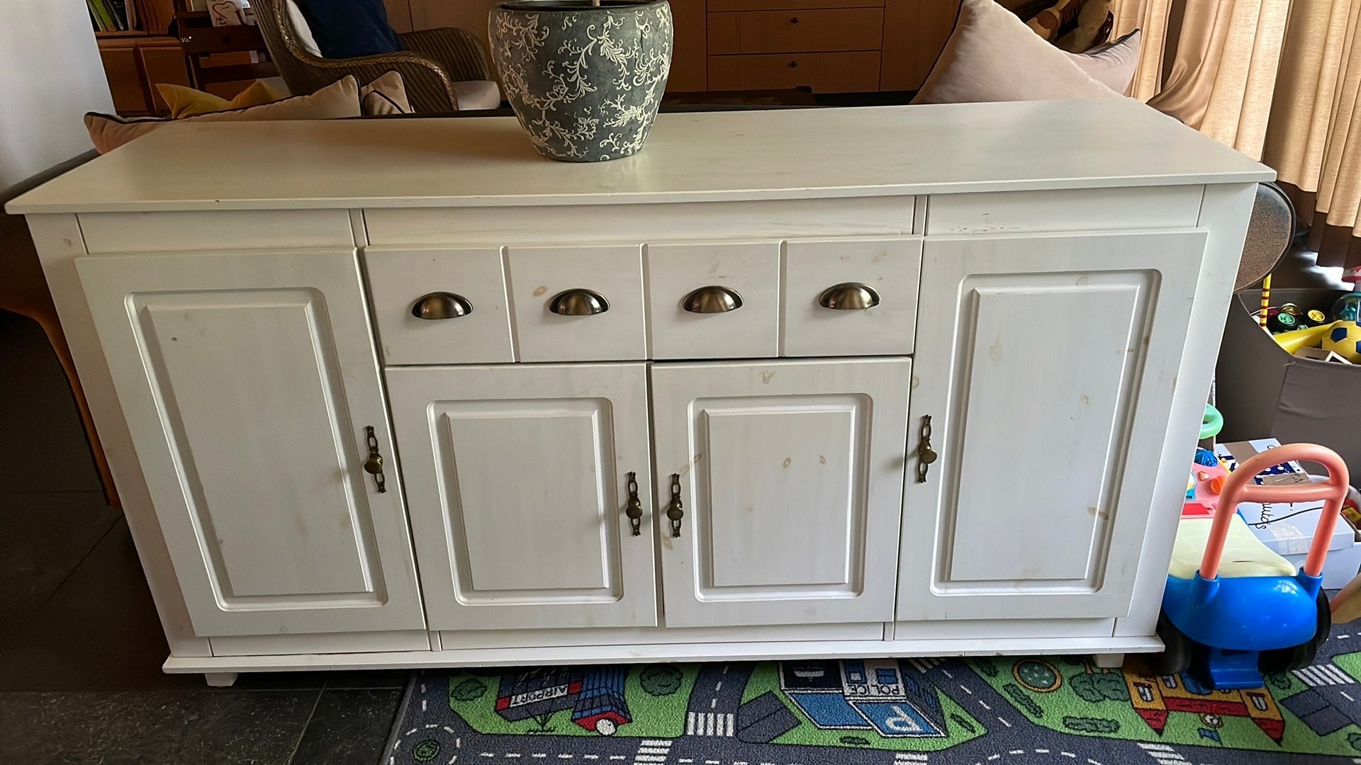 Wit dressoir landelijke stijl, Huis en Inrichting, Ophalen, Gebruikt, Landelijk