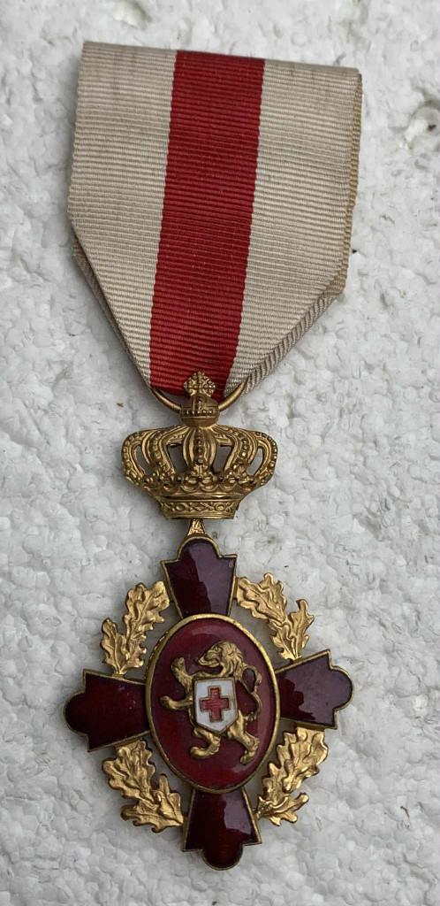 Medaille, Rode Kruis, 1e model Orde Solidariteit, 1eKlas Gd, Ophalen of Verzenden, Overige soorten, Lintje, Medaille of Wings
