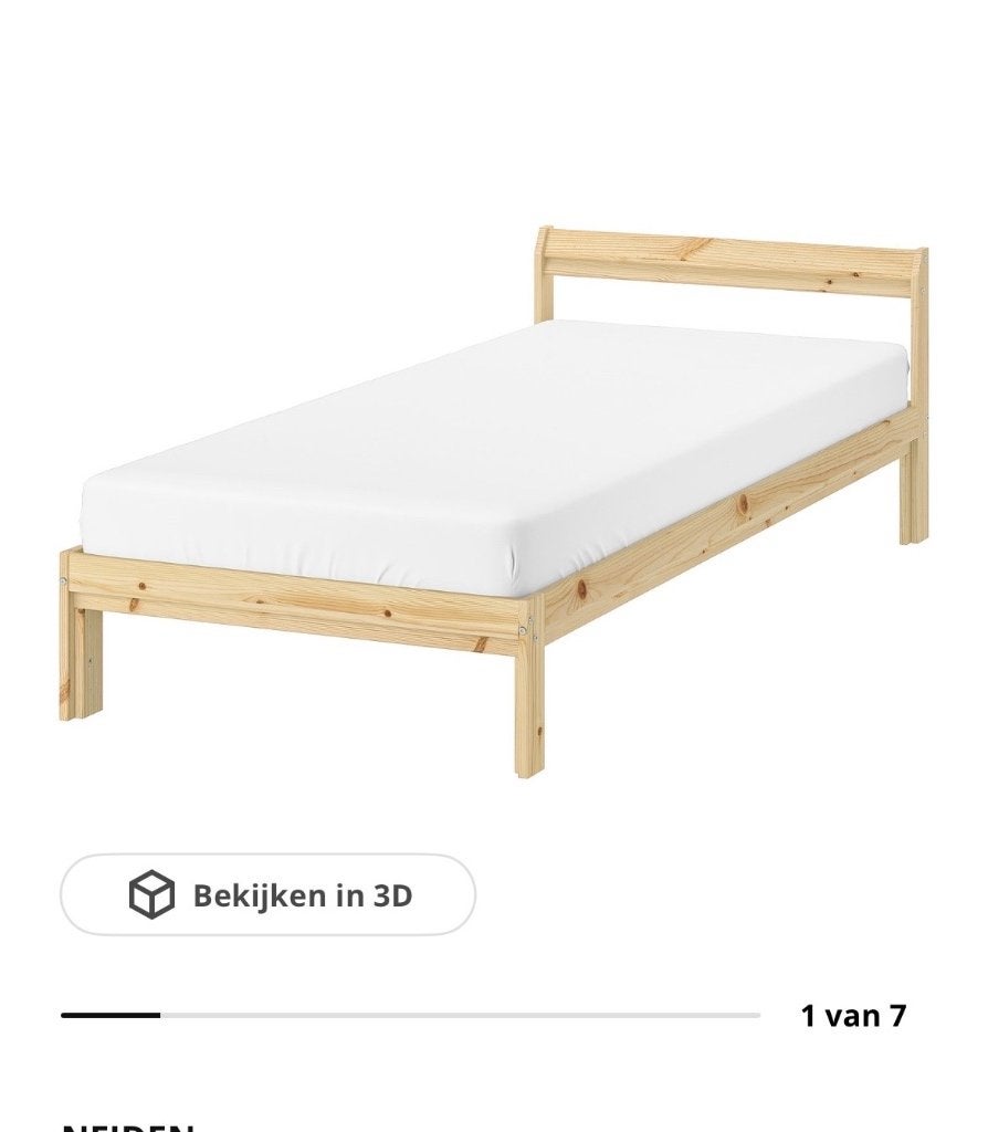 1 persoonsbed Ikea, Huis en Inrichting, Slaapkamer | Bedden, Ophalen, Gebruikt, 90 cm, Eenpersoons