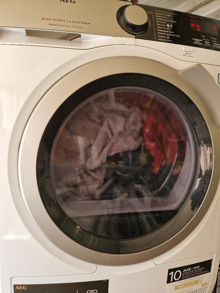 AEG droger 9 kg warmtepomp A ++. 8000-serie, Ophalen, Zo goed als nieuw, Voorlader
