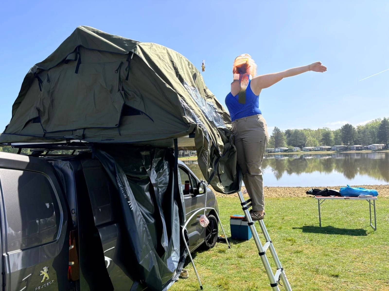 Tente de toit 3p en parfait état, Caravanes & Camping, Enlèvement, Comme neuf, Jusqu'à 3