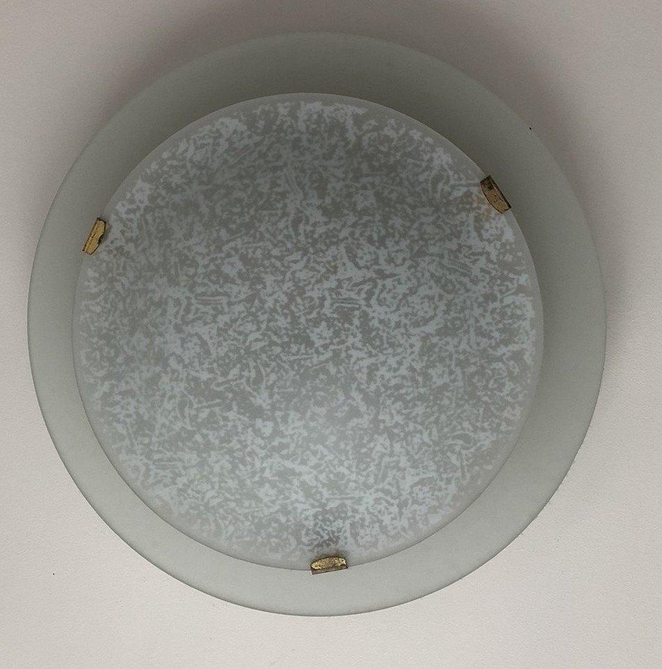 Ronde plafondlamp opaque, Ophalen of Verzenden, Gebruikt, Glas, Modern