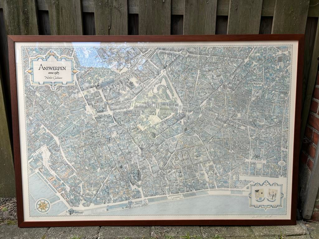 Kader met Plattegrond van Antwerpen 1985, Ophalen