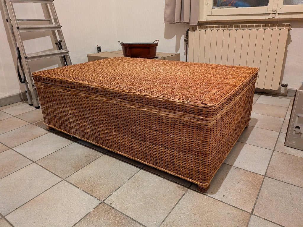Table basse en osier, 100 à 150 cm, Enlèvement ou Envoi, Utilisé, 50 à 100 cm