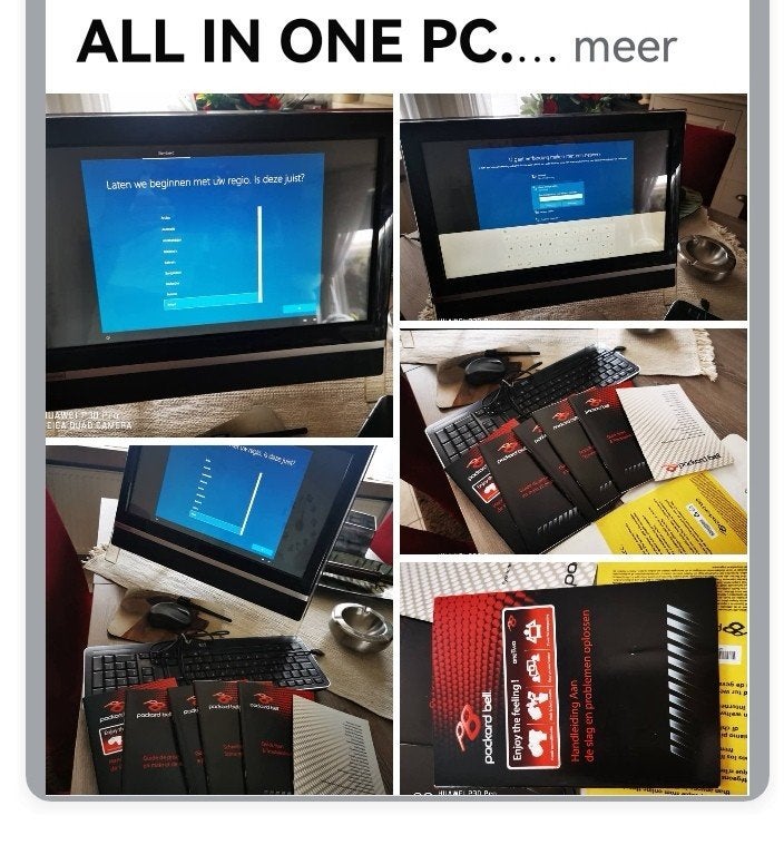 all in one pc Packard...., Computers en Software, Desktop Pc's, Ophalen, Packard Bell, Met monitor, Zo goed als nieuw