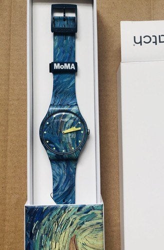 Montre Swatch X MoMA Van Gogh SUOZ335 The starry night, Bijoux, Sacs & Beauté, Montres | Hommes, Enlèvement ou Envoi, Neuf, Montre-bracelet
