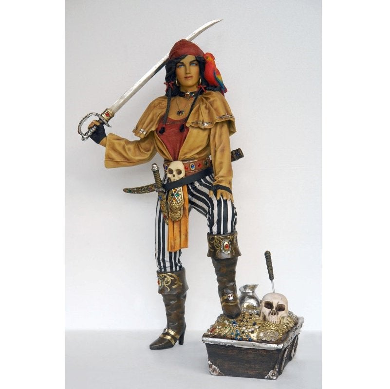 Piratenbeeld 199 cm - piraat polyester beeld, Ophalen, Nieuw