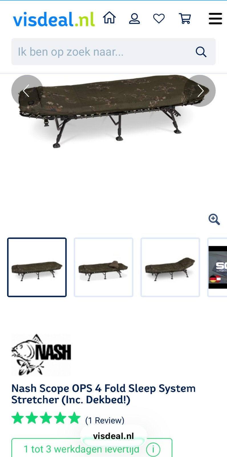 Nash scope bedchair met slaapzak, Enlèvement, Utilisé