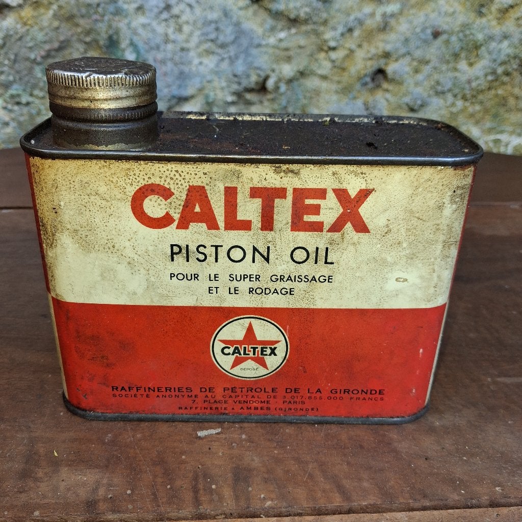 Bidon d'huile pour piston CALTEX rare, Enlèvement ou Envoi, Utilisé