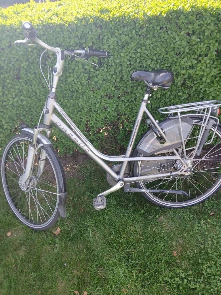 Fiets, Fietsen en Brommers, Fietsen | Dames | Damesfietsen, Gebruikt, Gazelle, Versnellingen, 56 cm of meer, Schijfrem, Ophalen