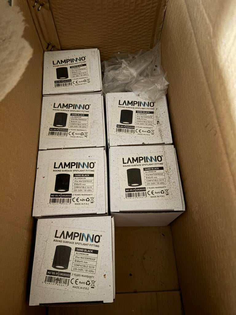 Plafond en buitenverlichting (diverse modellen), Enlèvement