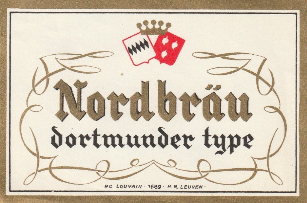 bieretiket België L'Ecluse Boortmeerbeek : Nordbräu dortm, Verzamelen, Verzenden, Zo goed als nieuw, Overige typen, Overige merken