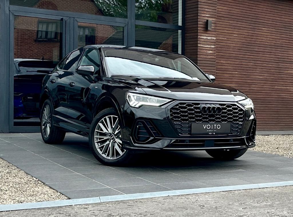 Audi Q3 Sportback 35TFSI S tronic 3X S-LINE/CAM/LED/VIRTUAL, Auto's, 158 g/km, 4 cilinders, Zwart, 5 zetels