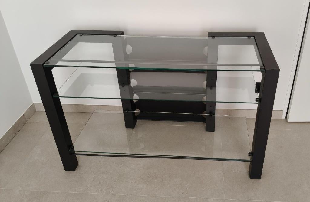 Mooi Glazen Tv/Stereo Meubel - Gratis Af Te Halen Oostende, Ophalen, Gebruikt, 100 tot 150 cm, Glas