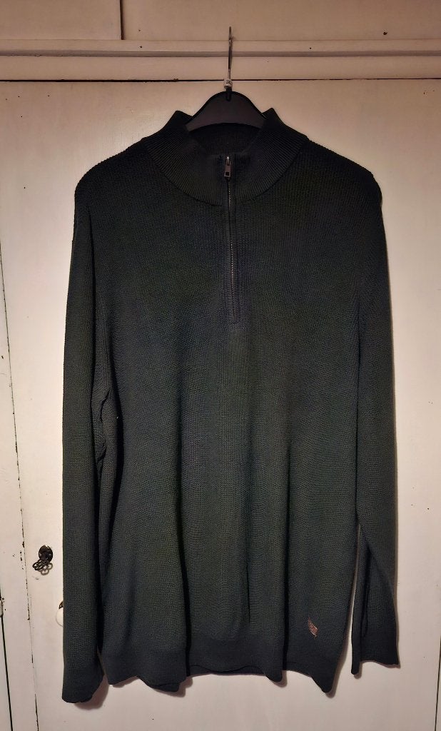 Donkergroene trui met rits, Kleding | Heren, Ophalen, Nieuw, Groen, Trui of Vest