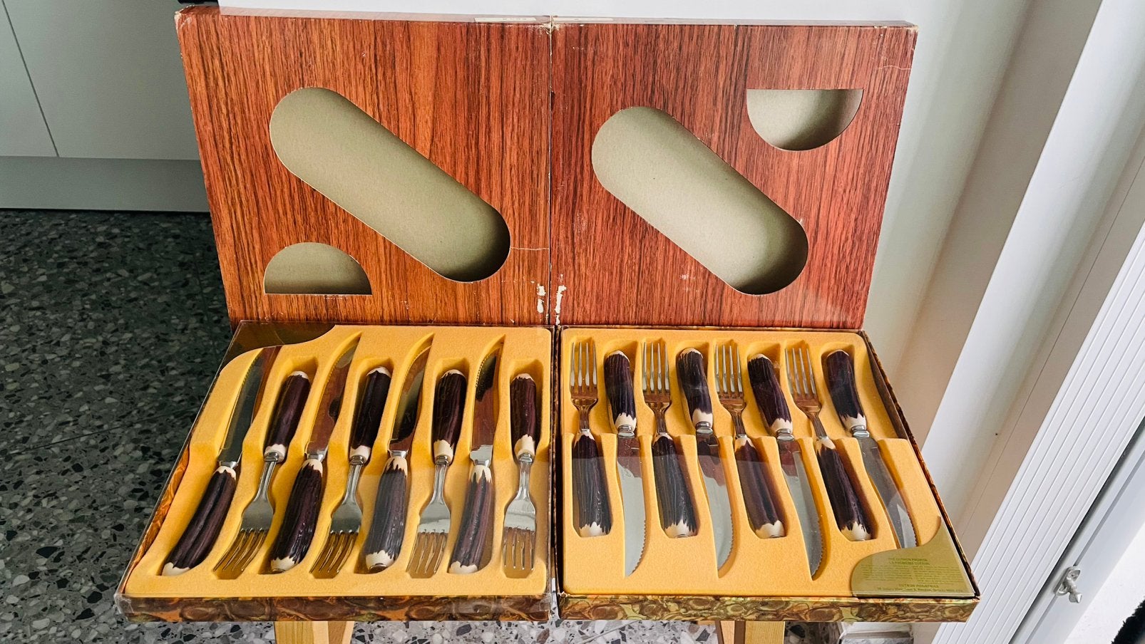 Vintage bestekset van Cutron in originele verpakking, Ophalen of Verzenden