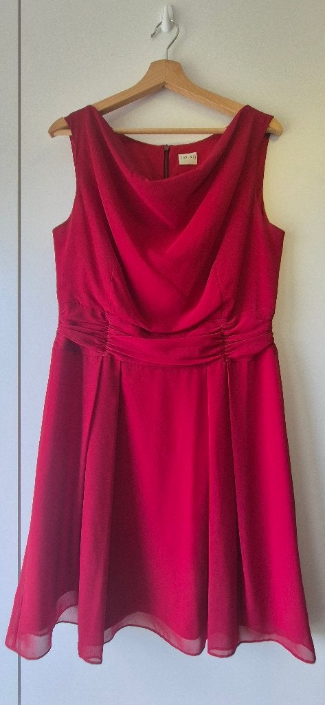 Swing cocktailjurk bordeaux rood feestjurk maat 42/44, Maat 42/44 (L), Cocktailjurk, Ophalen of Verzenden, Rood