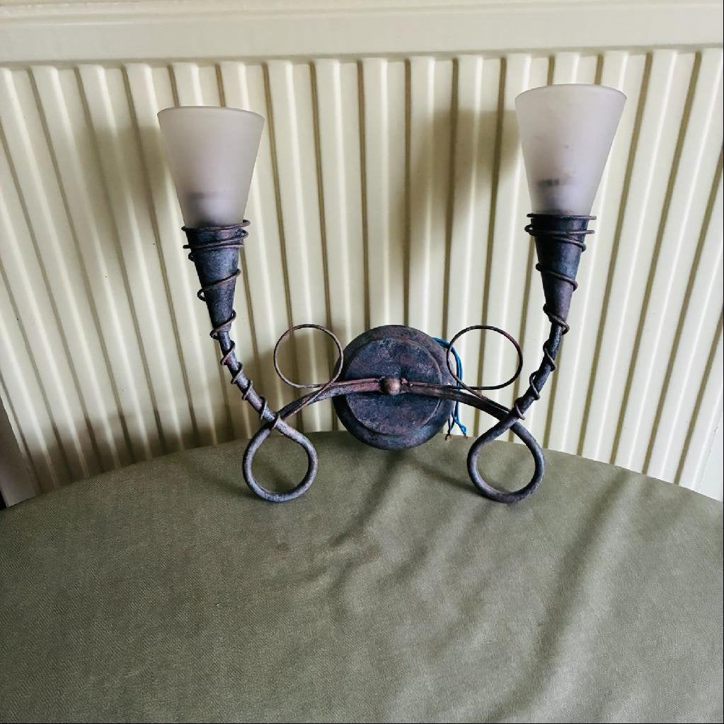 Smeedijzeren lampen, Ophalen, Zo goed als nieuw, Wandlamp