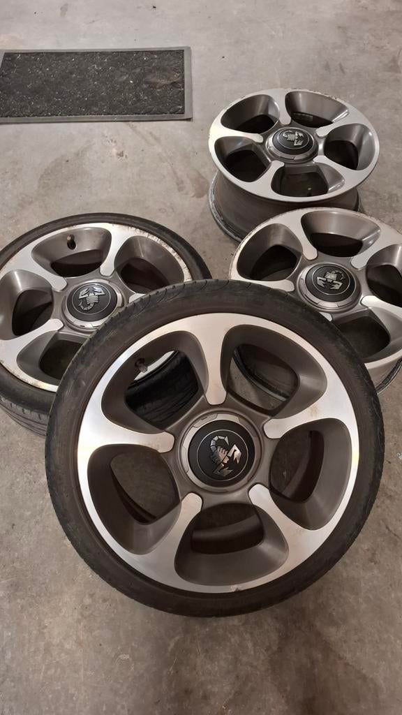 4 jantes fiat abarth 4x98 17, Auto-onderdelen, Banden en Velgen, Ophalen, Velg(en)