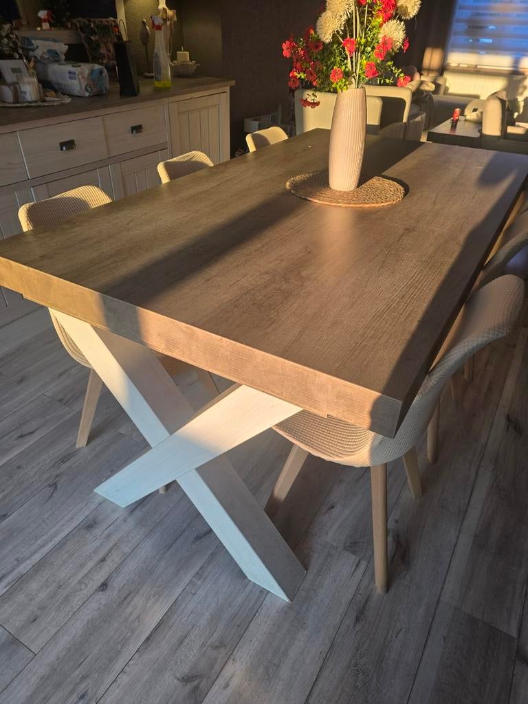 Eettafel met 6 stoelen, Huis en Inrichting, Tafels | Eettafels, Ophalen