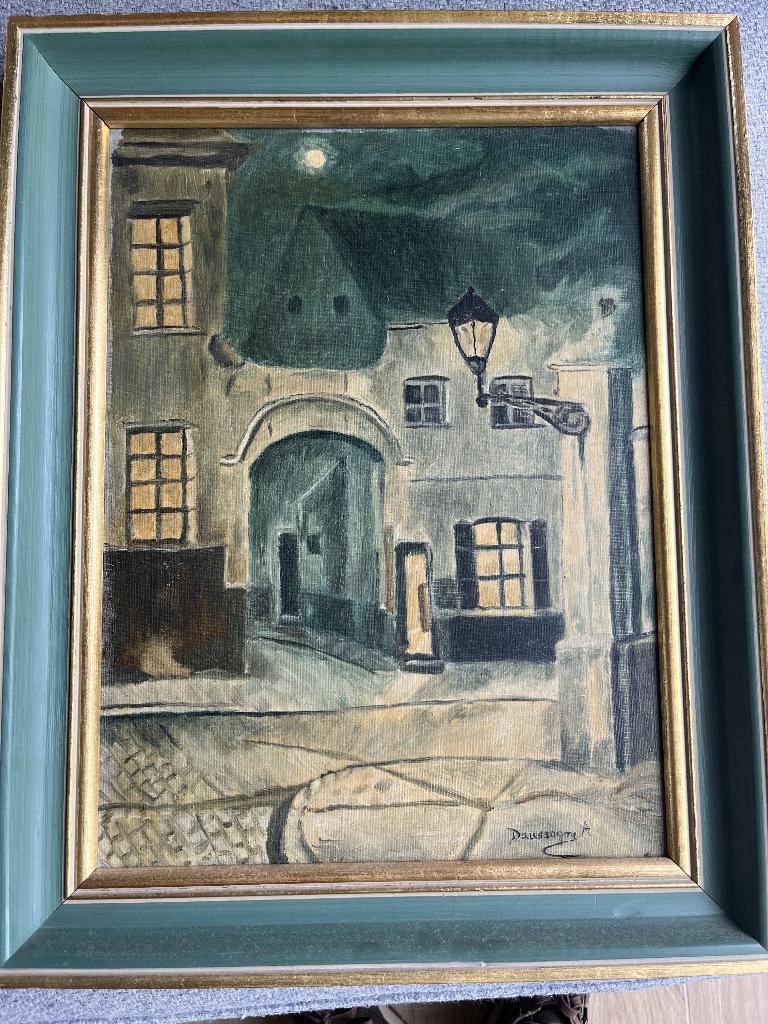 Schilderij 'Poort in Anderlecht' van A. Daussogne, Antiquités & Art, Art | Peinture | Classique, Enlèvement