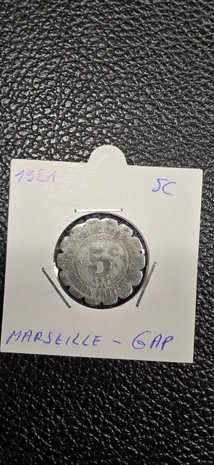 Frans noodgeld 5 centimes 1921 Reg. Marseille-Gap, Ophalen of Verzenden