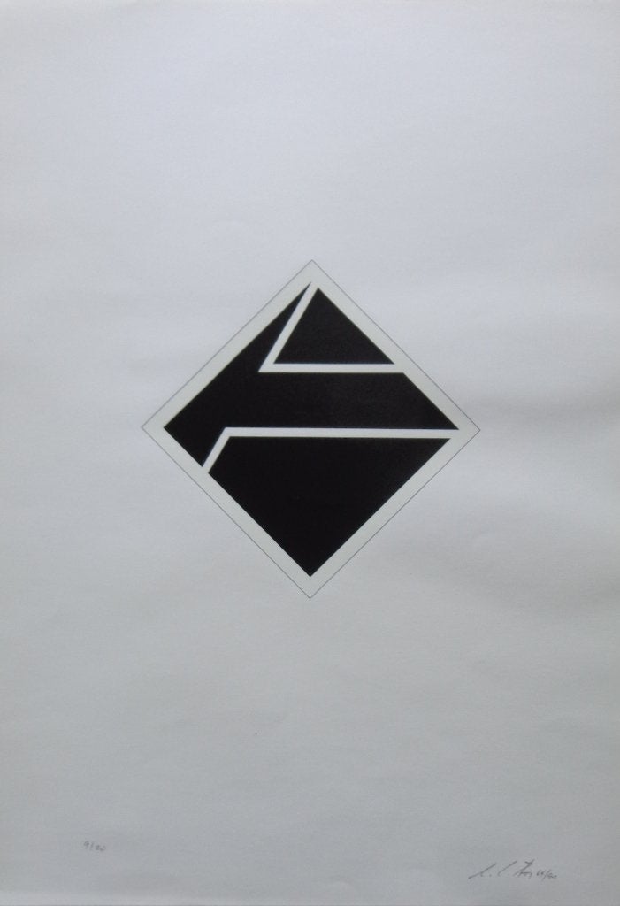 CARLOS CUENCA-RAMIREZ / COMPOSITIE II / ZEEFDRUK / 50x35cm, Édition limitée, Enlèvement ou Envoi, Abstrait, Sérigraphie