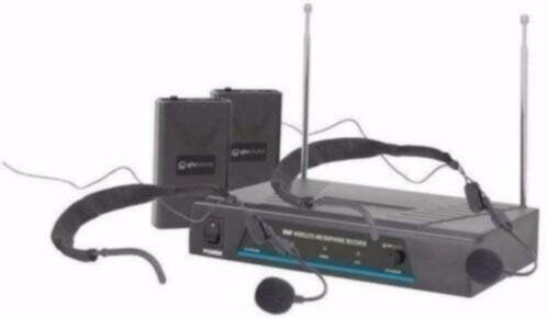 Dubbele draadloze headset microfoon set 819-E, Ophalen of Verzenden, Nieuw
