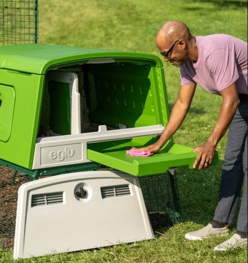 Omlet Eglu Cube Kippenhok met Ren (3m) + Wielen Goede staat!, Ophalen, Zo goed als nieuw, Kippenhok of Kippenren