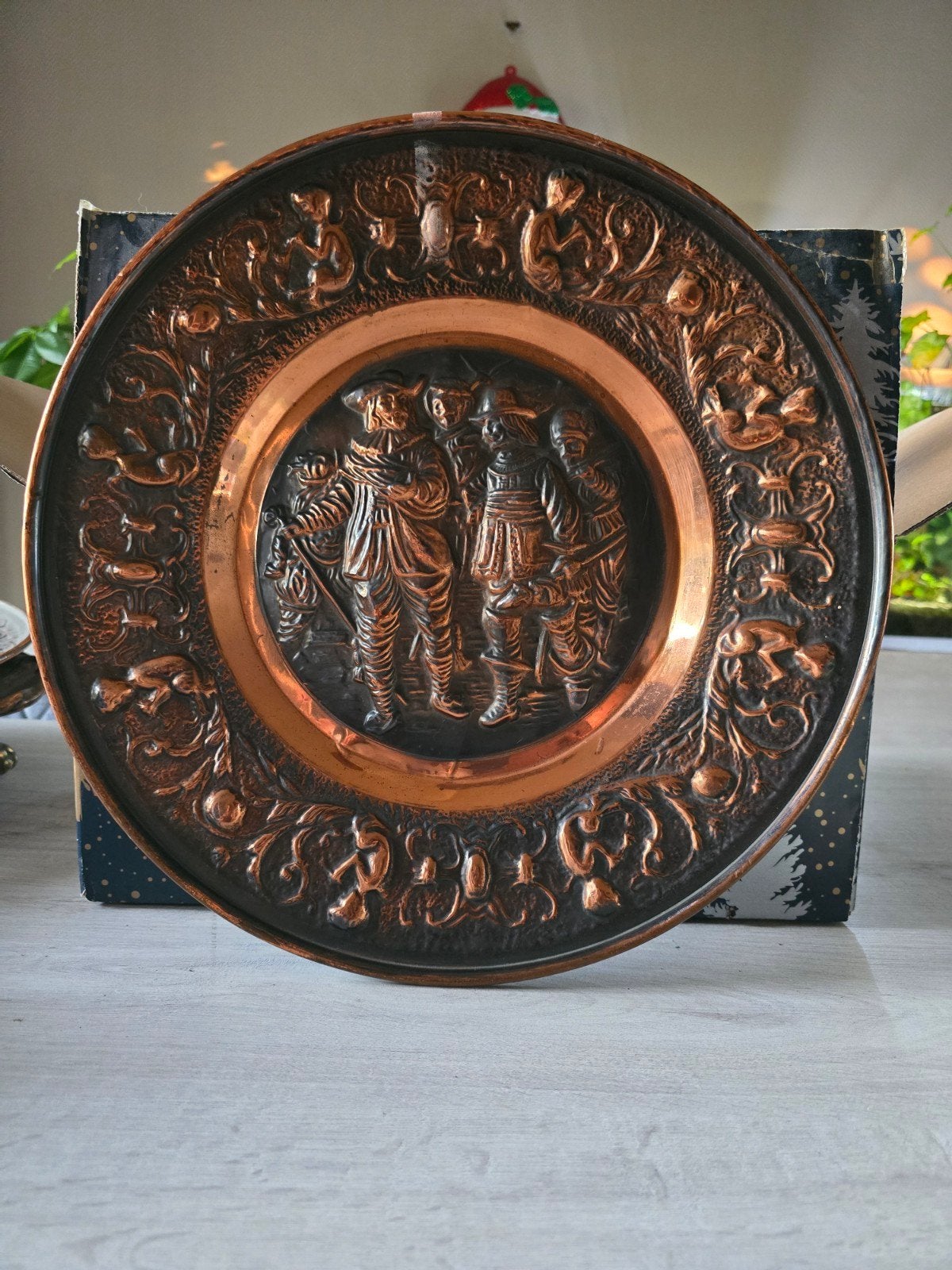Vintage koperen wandbord De Nachtwacht, Antiek en Kunst, Ophalen