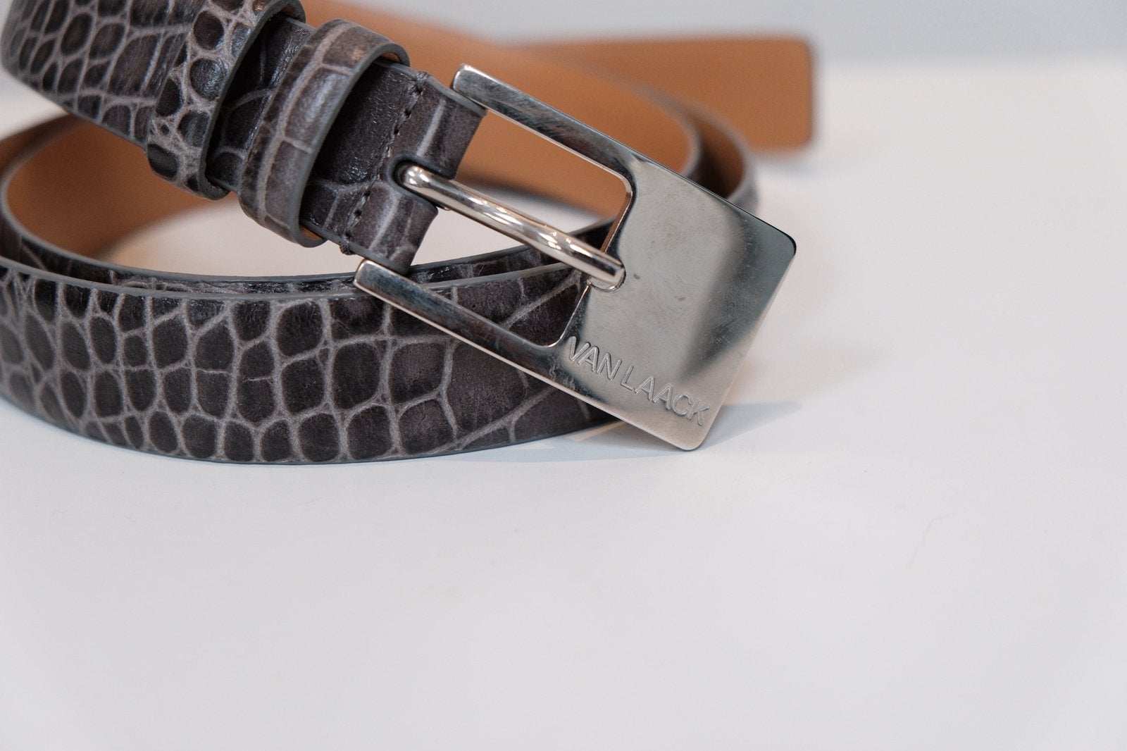 Van Laack ledere riem, Kleding | Heren, Riemen en Ceintuurs, 95 tot 105 cm, Overige kleuren, Echt leder, Ophalen of Verzenden