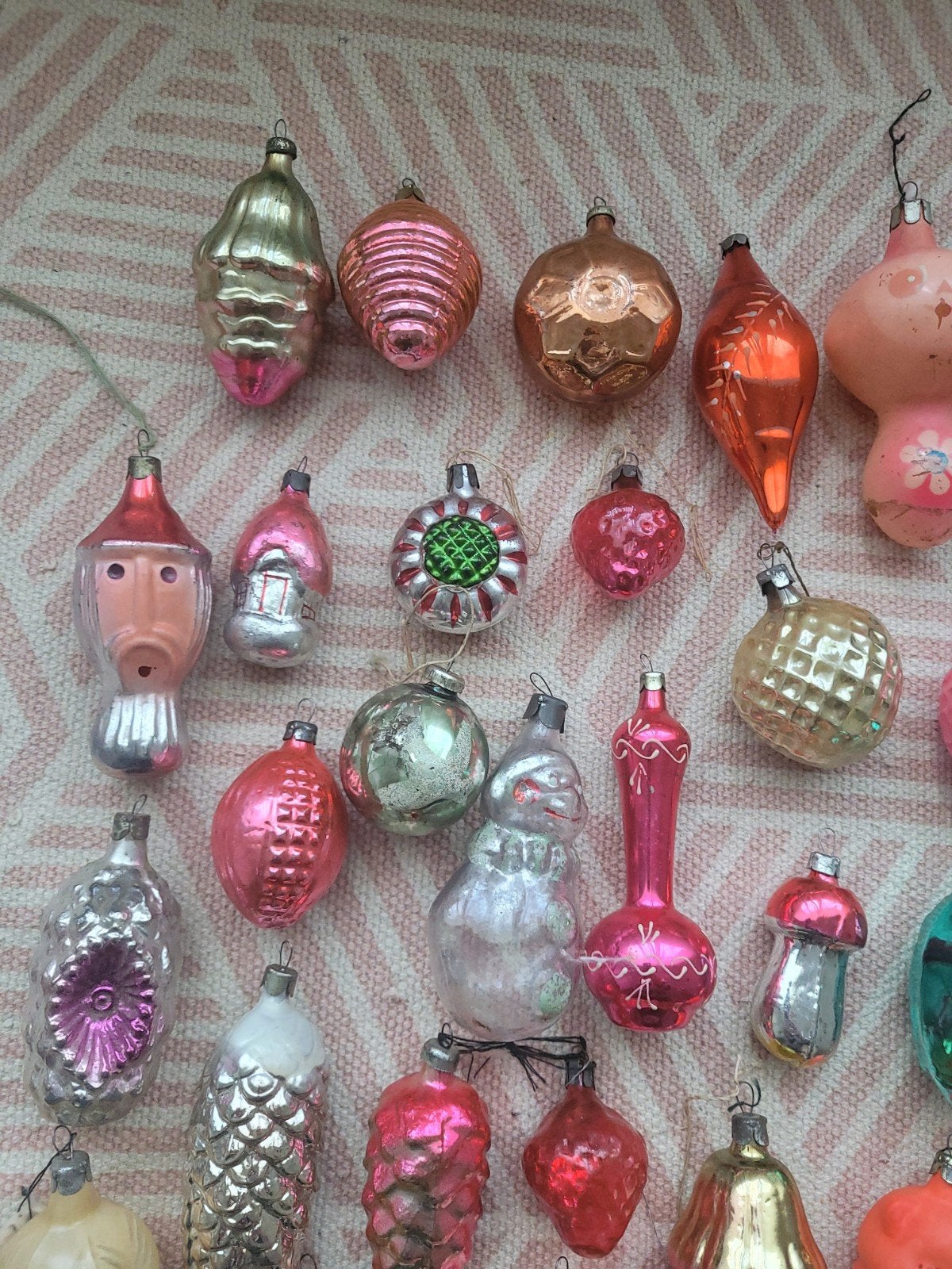 boules de Noël ancien glace  50 ps, Enlèvement ou Envoi