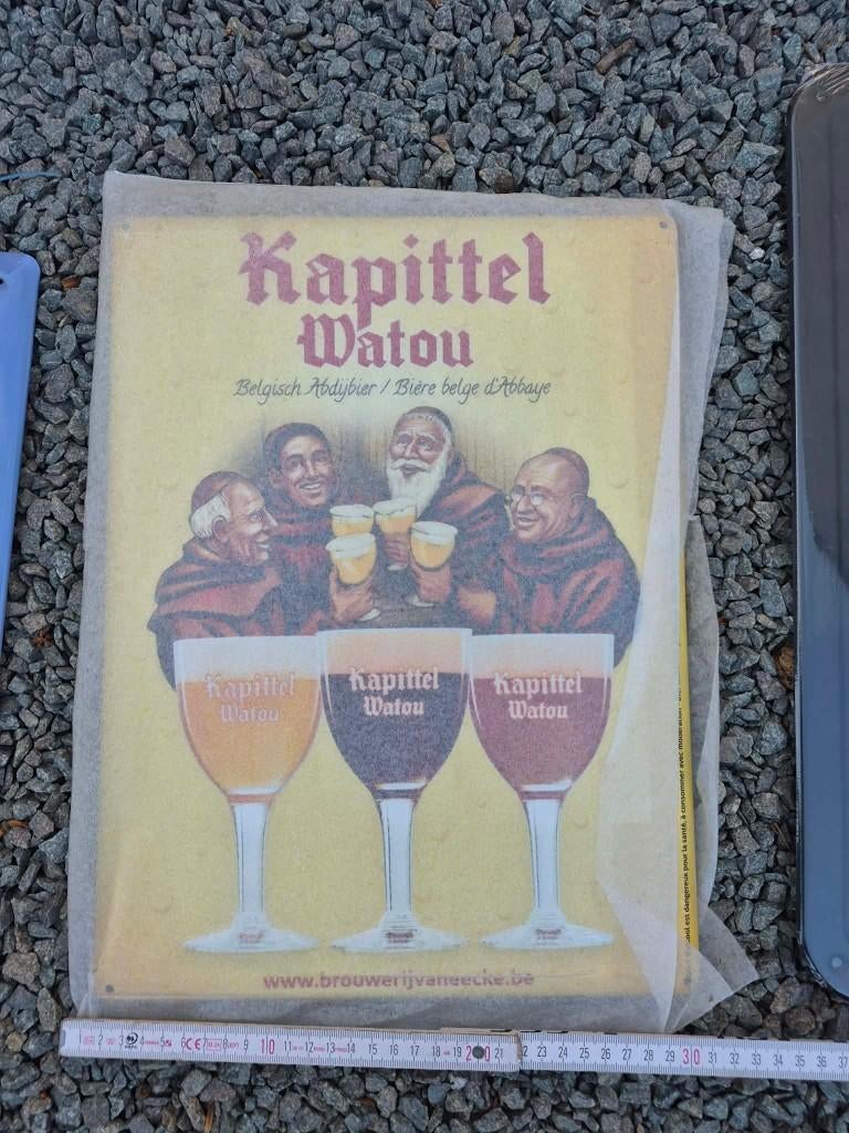 Kapittel Watou metalen reclamebord, Verzamelen, Ophalen, Nieuw, Reclamebord, Plaat of Schild, Overige merken
