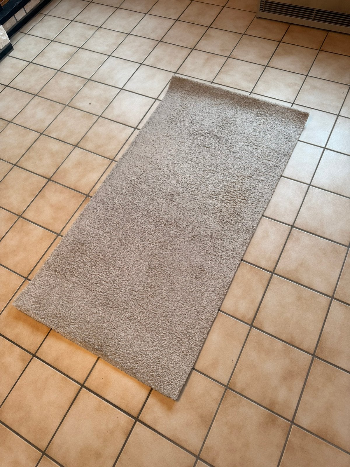 Beige vloerkleed IKEA 80x150, Antiek en Kunst, Ophalen