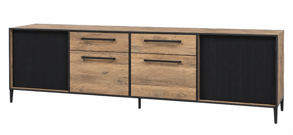 Ensemble vitrine et buffet/Dressoir, Maison & Meubles, Enlèvement, Comme neuf, Avec tiroir(s)