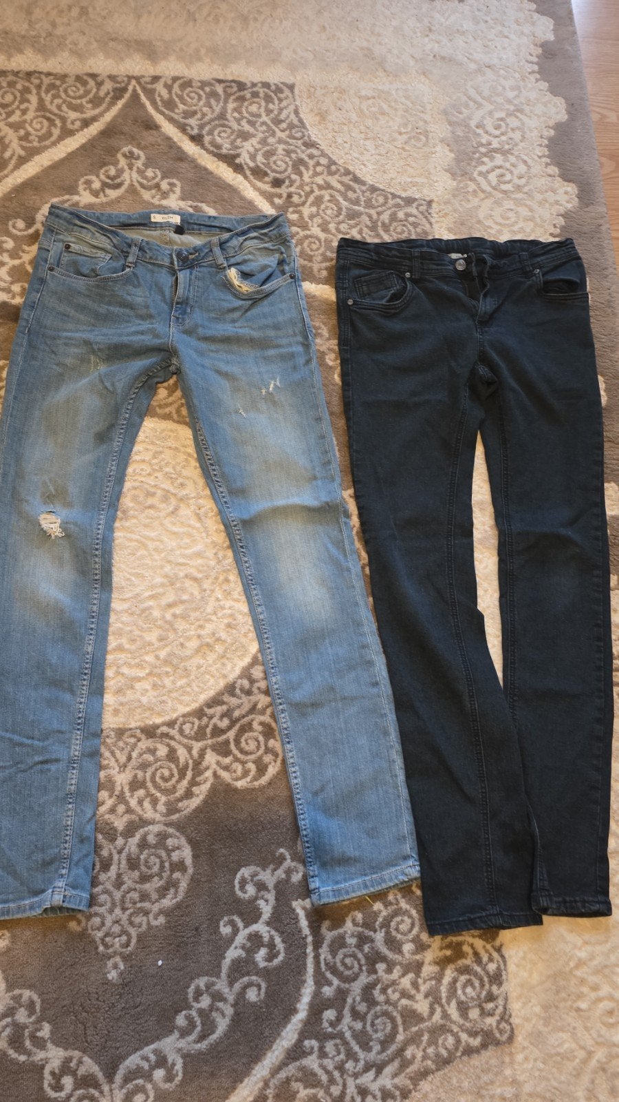 Jean Slim S Kiabi Bleu Clair Déstroy - 164/176cm, Enlèvement ou Envoi, Bleu
