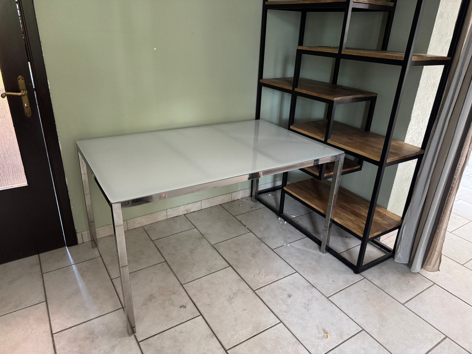 Table IKEA TORSBY – 135 x 85 cm, Maison & Meubles, 100 à 150 cm, Quatre personnes, Verre, Enlèvement