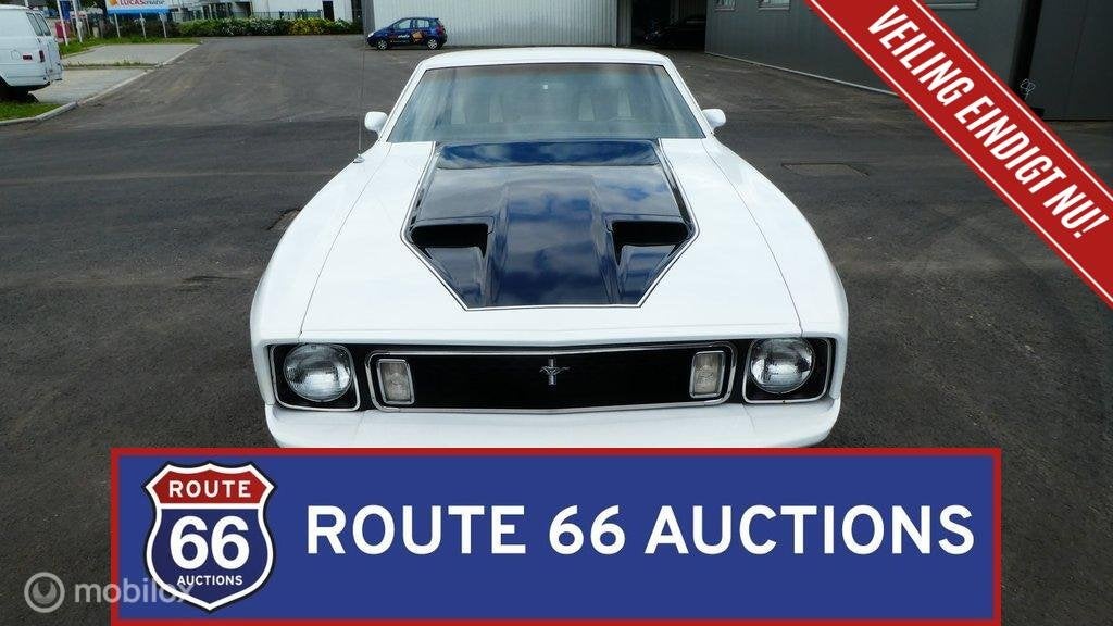 Ford Mustang Mach 1 Fastback | 1973 | Route 66 Auctions, Zwart, Bedrijf, Handgeschakeld, Overige carrosserie