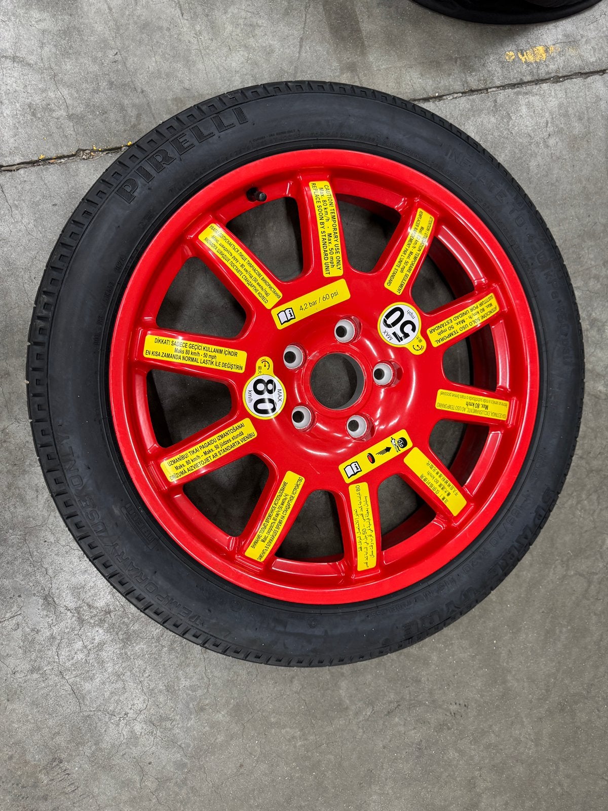Porsche 911 992 reservewiel 20inch ook voor center lock, Autos : Pièces & Accessoires, Pneus & Jantes, Neuf, Pneus et Jantes, 155 mm