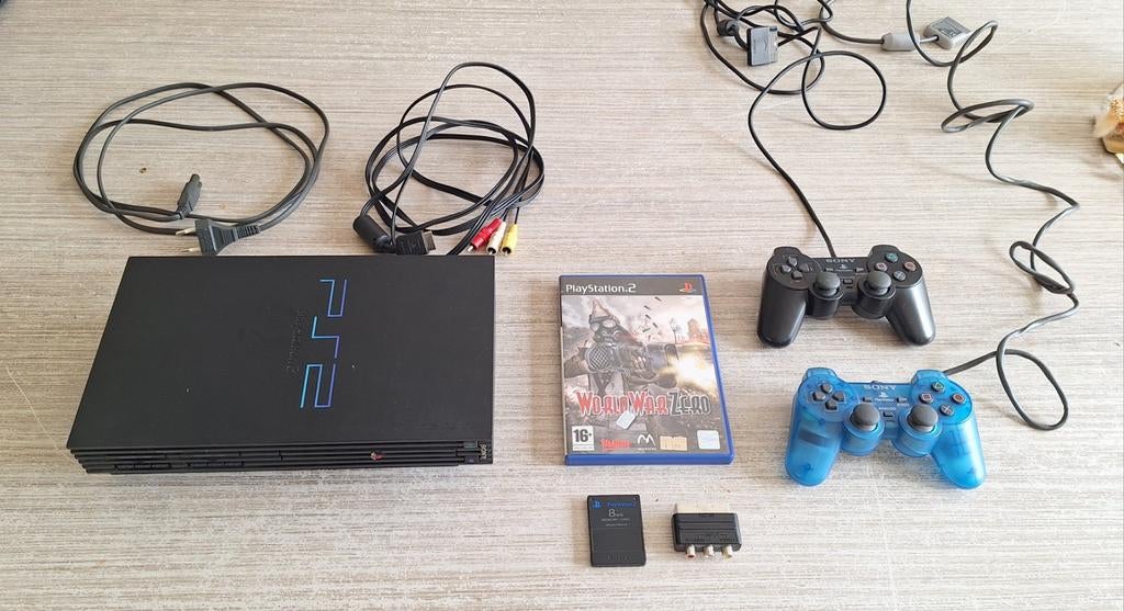 Ps2, Ophalen, Gebruikt, Met games, Met 2 controllers