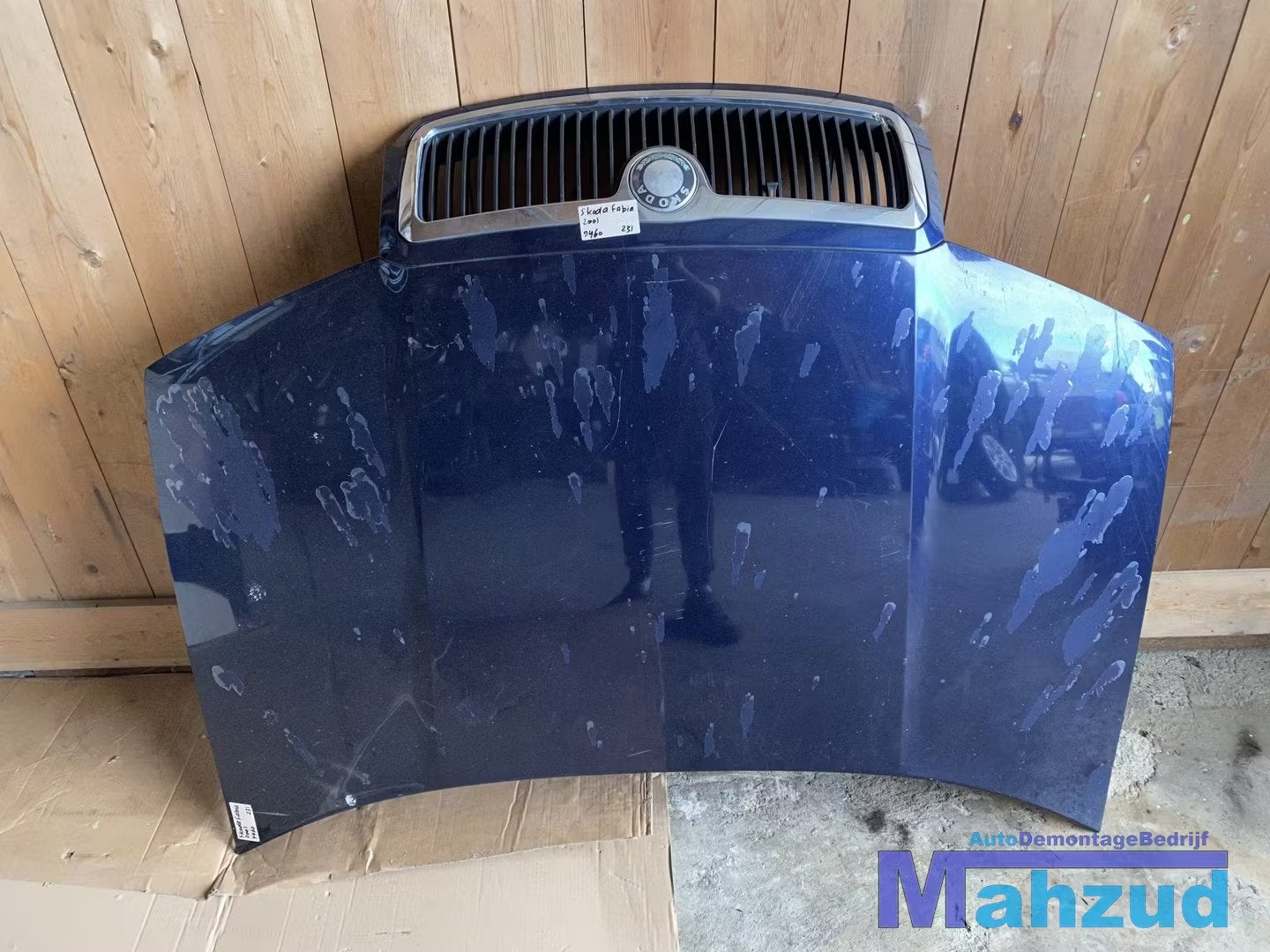 SKODA FABIA 1 Blauw 9460 motorkap 1999-2006, Infoline@skoda-auto.cz, Tr. Vaclava Klementa 869
293 01  Mlada Boleslav, CZ, Utilisé
