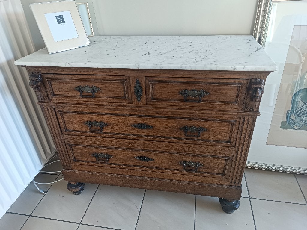 Commode Vintage, Maison & Meubles, Armoires | Commodes, 3 ou 4 tiroirs, Ancien, Enlèvement, Utilisé