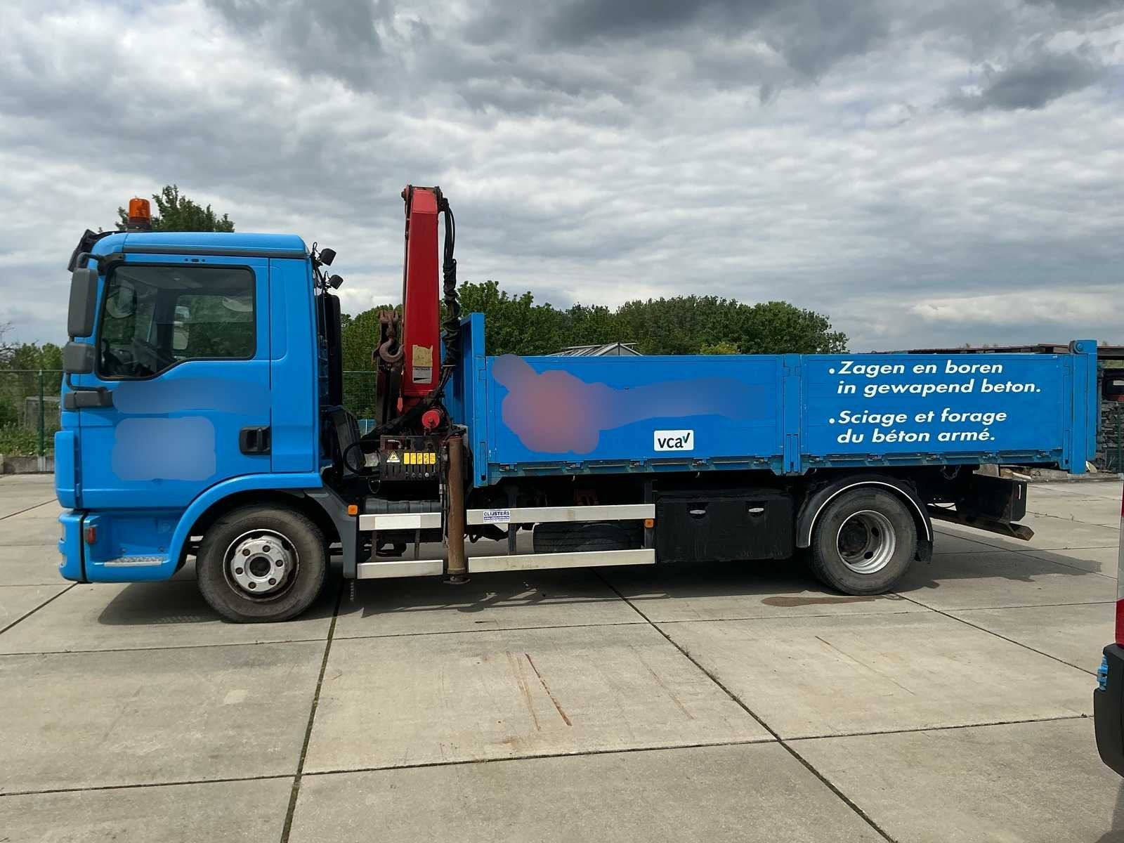 2010 Man TGL 6.8 avec grue et camion-benne, Autos, Camions, Euro 5, Achat, Entreprise, Autres carburants