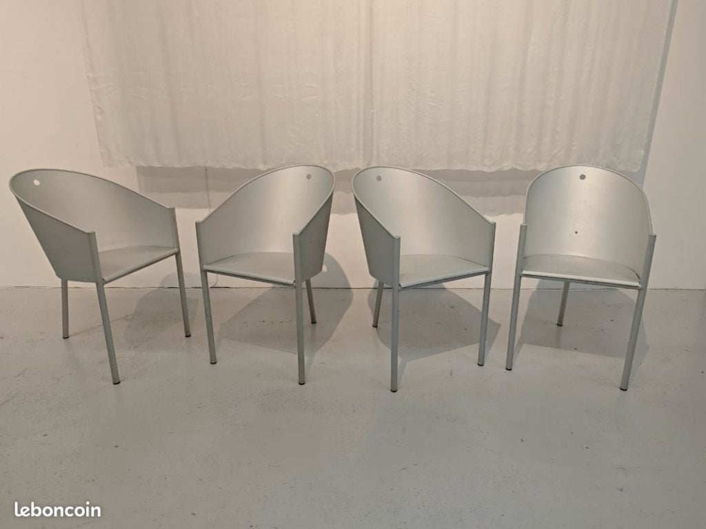 Costes designstoelen Aleph van Philippe Starck van Driade, Gebruikt, Verzenden, Vier, Metaal