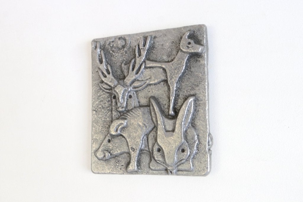 Metalen brutalist kunstwerk Willy Ceysens - Vintage deco, Enlèvement ou Envoi, Décoration murale, Métal