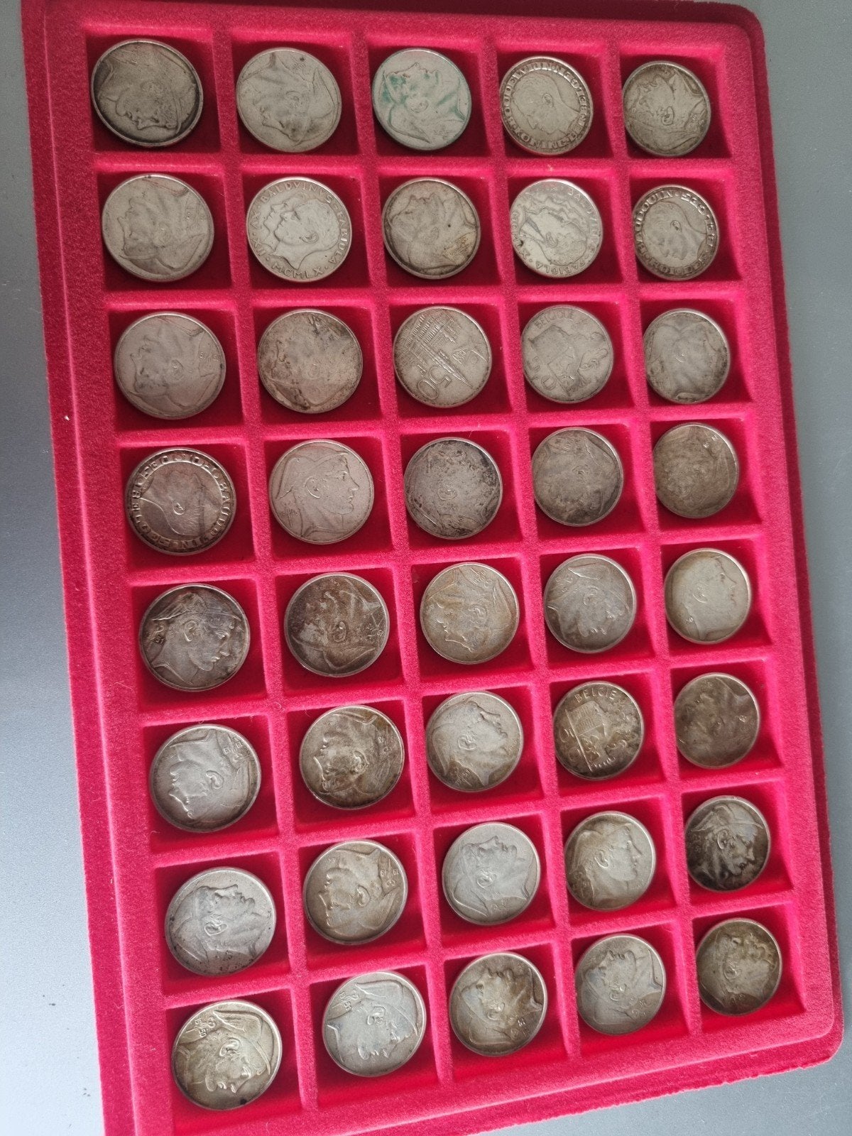 40 x 50frank Mercurius, Ophalen, Zilver, Losse munt, Zilver