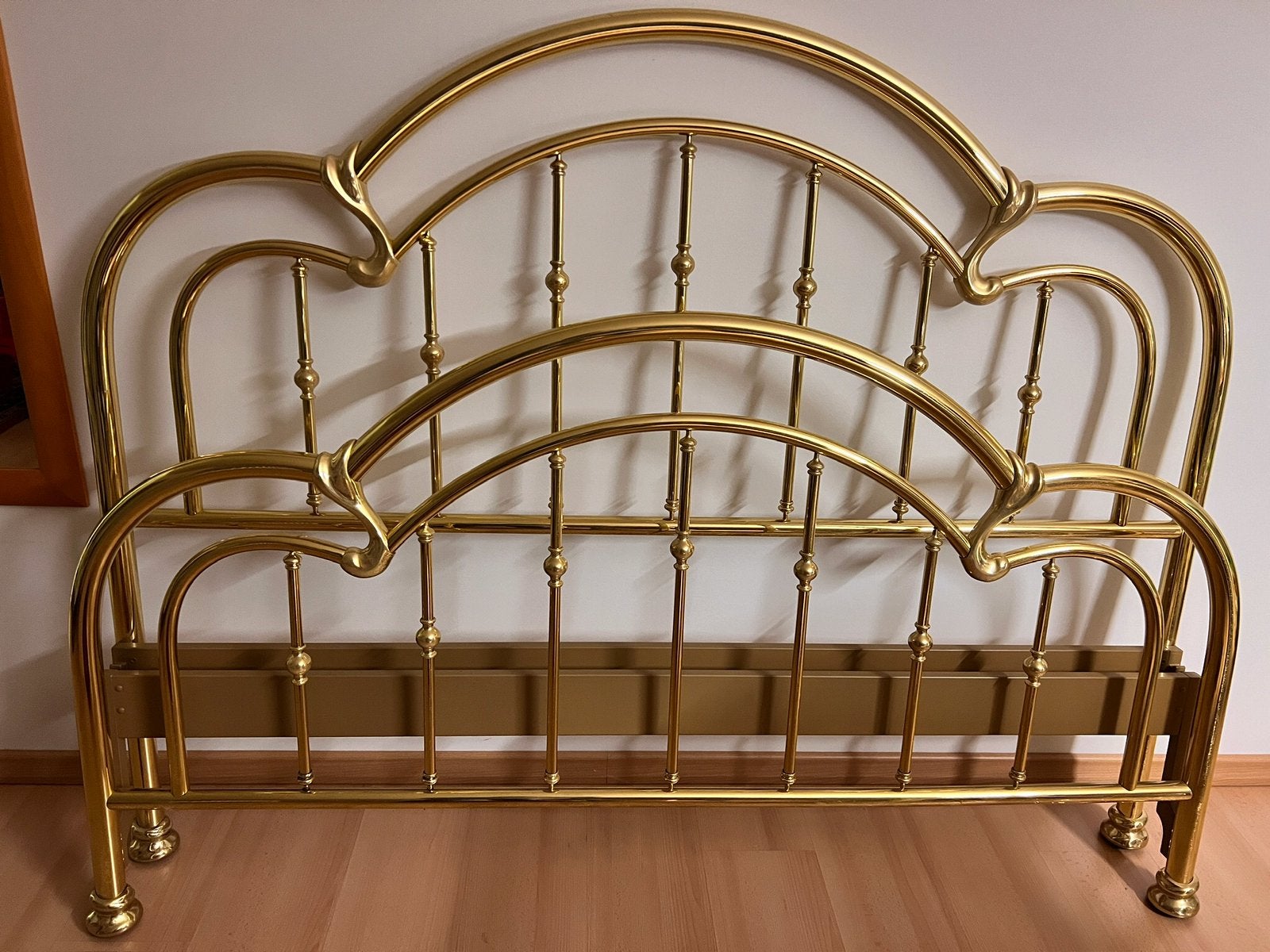 Bed in koper +nach tafeltjes, Huis en Inrichting, Slaapkamer | Bedden, Ophalen, Zo goed als nieuw