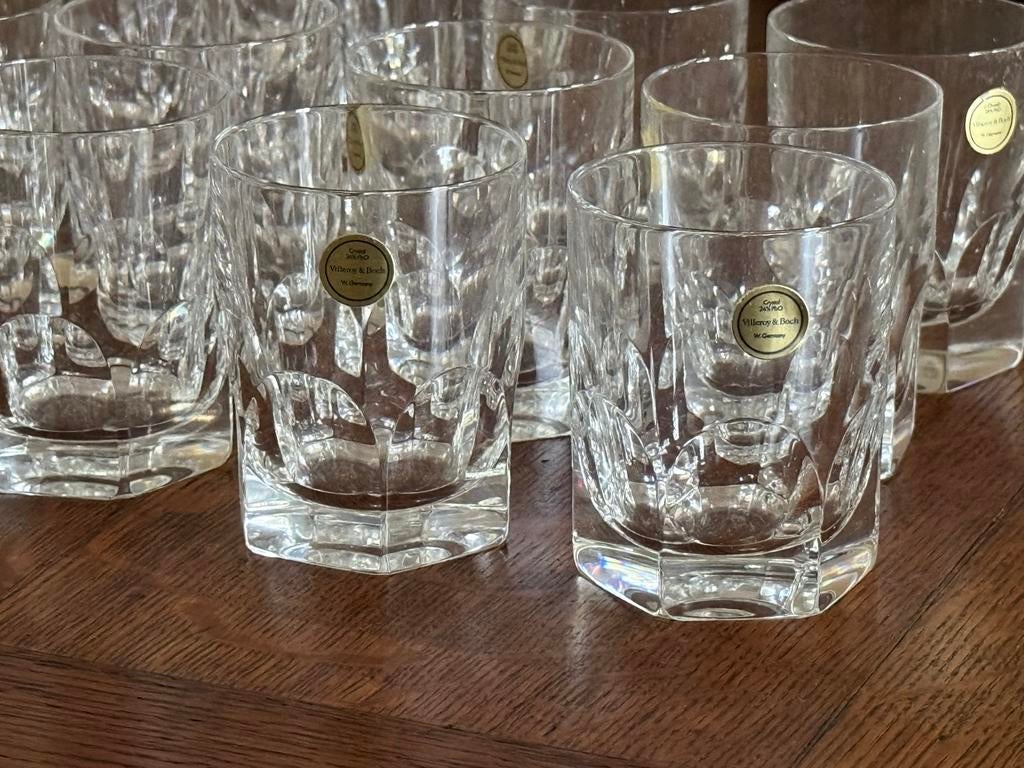 Verres à whisky ou porto Villeroy & Boch Milano en cristal, Ophalen, Zo goed als nieuw