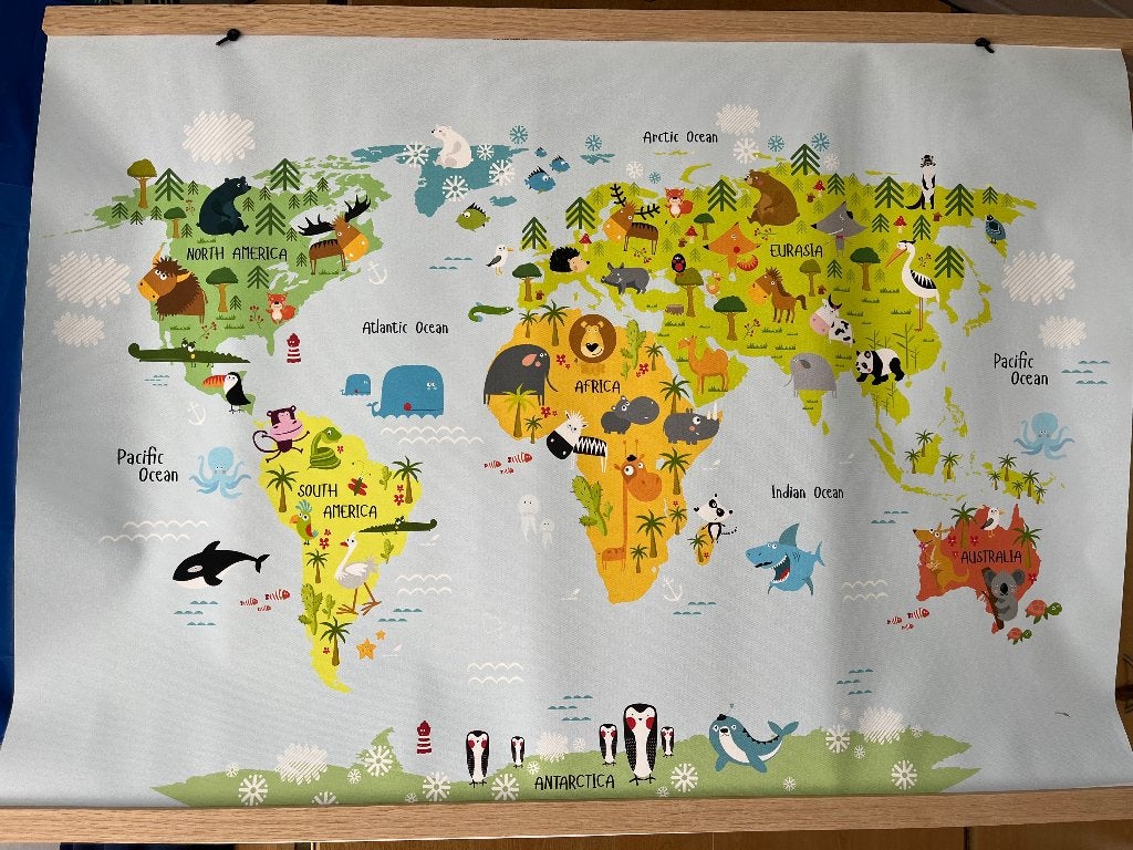Wereldkaart kinderen, Ophalen, Nieuw